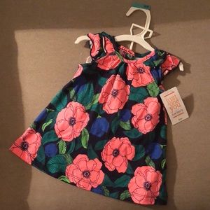 Carters floral dress with ruffle sleeves